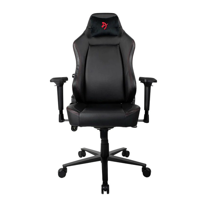 Arozzi Primo Premium Black PU Leather Gaming Chair - Red Logo - كرسي